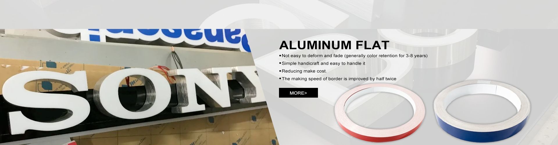Qualität Aluminium Trim Cap für Kanalbrief usine