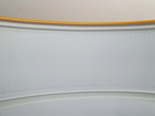 Kanalbrief Aluminium Trim Cap mit 70mm Breite in Gelb Aluminium Kanalbrief